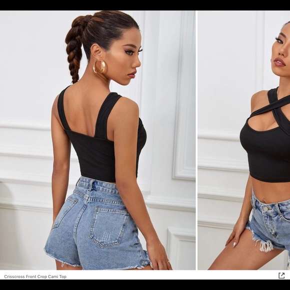 Cross Front Crop Top - Picture 10 of 10